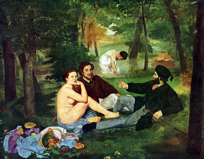 Manet Luncheon On The Grass 1863 Hand Painted Reproduction museum quality