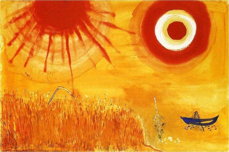 Marc Chagall A Wheatfield On A Summer S Afternoon Hand Painted Reproduction museum quality