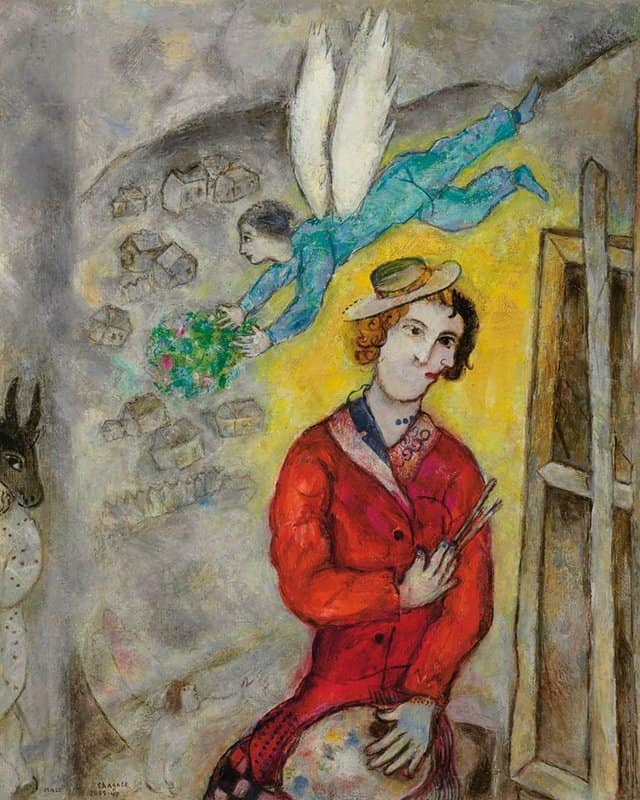 Marc Chagall Autoportrait 1939-40 Hand Painted Reproduction museum quality