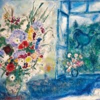Marc Chagall Bouquet Pres De La Fenetre Hand Painted Reproduction
