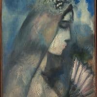 Marc Chagall Bride With Fan - 1911 Hand Painted Reproduction