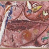 Marc Chagall Cantique Des Cantiques Iii Hand Painted Reproduction