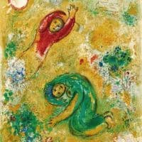 Marc Chagall Daphnis And Chloe - 1961 Hand Painted Reproduction
