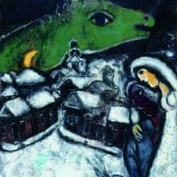 Marc Chagall Green Night - 1952 Hand Painted Reproduction