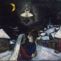 Marc Chagall In The Night - 1943 Hand Painted Reproduction