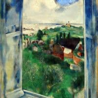 Marc Chagall La Fenetre Sur L Ile De Brehat 1924 Hand Painted Reproduction