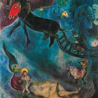 Marc Chagall Madonna With Sleigh 1947 Hand Painted Reproduction