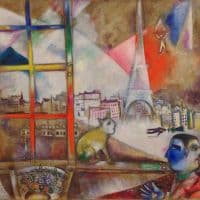 Marc Chagall Paris Through The Window Hand Painted Reproduction