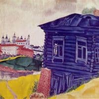 Marc Chagall The Blue House Hand Painted Reproduction