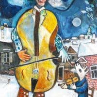 Marc Chagall The Cellist Hand Painted Reproduction