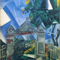 Marc Chagall The Cemetery Gates Hand Painted Reproduction