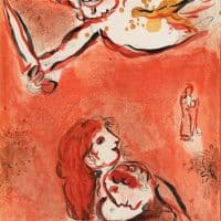 Marc Chagall The Face Of Israel - 1958 Hand Painted Reproduction