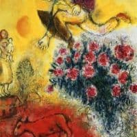 Marc Chagall The Flight Hand Painted Reproduction