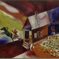 Marc Chagall The Flying Carriage - 1913 Hand Painted Reproduction