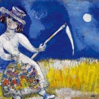 Marc Chagall The Mower - 1926 Hand Painted Reproduction