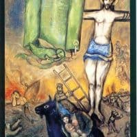 Marc Chagall The Yellow Crucifixion Hand Painted Reproduction