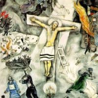 Marc Chagall White Crucifixion Hand Painted Reproduction