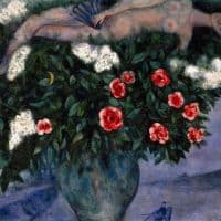 Marc Chagall Woman And Roses Hand Painted Reproduction