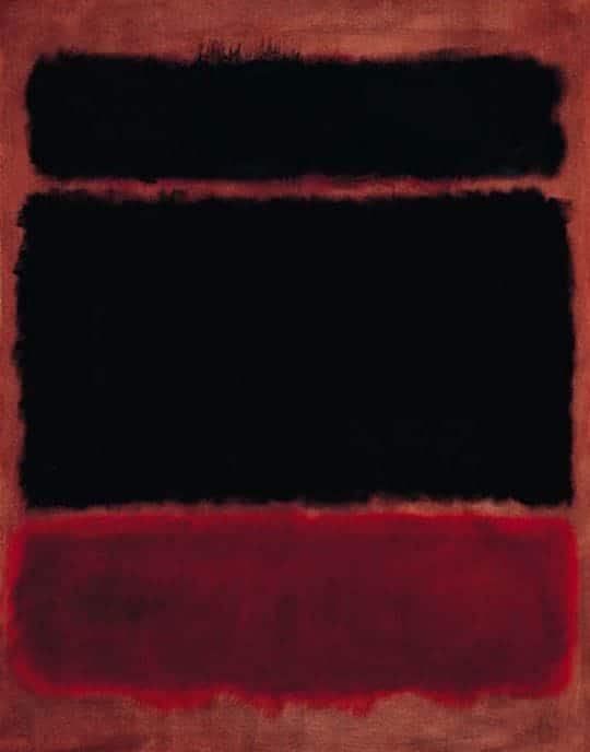 Mark Rothko Black In Deep Red - 1957 Hand Painted Reproduction museum quality