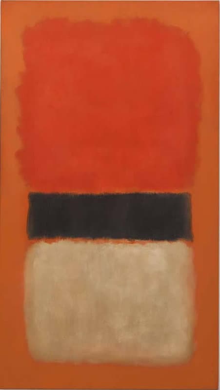 Mark Rothko Black Stripe Orange Gold And Black 1957 Hand Painted Reproduction museum quality