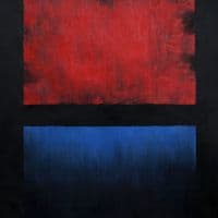 Mark Rothko Untitled Red Blue Over Black 1956 Hand Painted Reproduction