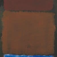 Mark Rothko Wine Rust Blue On Black 1968 Hand Painted Reproduction