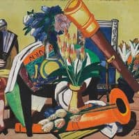 Max Beckmann Large Still Life With Telescope 1927 Hand Painted Reproduction