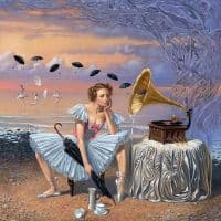 Michael Cheval Melody Of Rain 1966 Hand Painted Reproduction