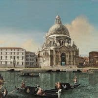 Michele Marieschi The Grand Canal With Santa Maria Della Salute Ca. 1738 - 1740 Hand Painted Reproduction