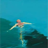Neil Stokoe Floating Figure Ii 1970 Hand Painted Reproduction