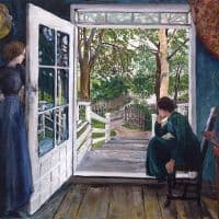 Nikolai Astrup By The Open Door Hand Painted Reproduction