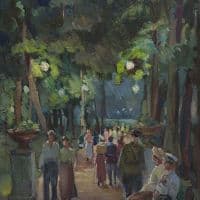 Nikolai Grigoriev In The Park 1936 Hand Painted Reproduction