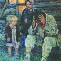 Nikolai Petrovich Bogdanov-belsky Miseria 1919 Hand Painted Reproduction