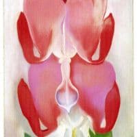 O Keeffe Bleeding Heart - 1932 Hand Painted Reproduction