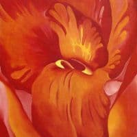 O Keeffe Canna Red And Orange - 1922 Hand Painted Reproduction