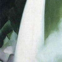 O Keeffe Green And White Hand Painted Reproduction