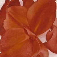 O Keeffe Red Cannas 2 Hand Painted Reproduction