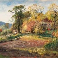 Olof Hermelin Landscape In Fall 1905 Hand Painted Reproduction