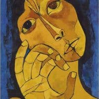 Oswaldo Guayasam N Untitled 1982 Hand Painted Reproduction