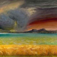 Otto Dix Lake Constance Landscape In Stormy Weather - Thunderstorm At Lake Constance 1939 Hand Painted Reproduction