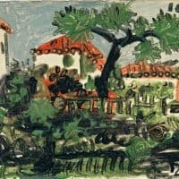 Pablo Picasso Garden At Vallauris - 1953 Hand Painted Reproduction