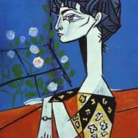 Pablo Picasso Jacqueline With Flowers 1954 Hand Painted Reproduction