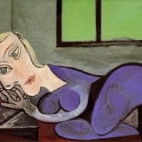 Pablo Picasso Mujer Acostada Leyendo 1960 Hand Painted Reproduction