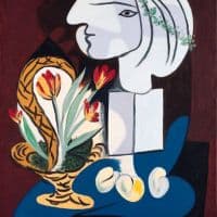Pablo Picasso Still Life With Tulips 1932 Hand Painted Reproduction