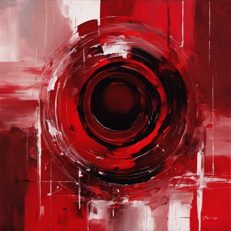 Paolo Gallery Modern Abstract Art Red 1 Hand Painted museum quality