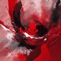 Paolo Gallery Modern Abstract Art Red 3 Hand Painted