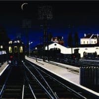 Paul Delvaux Evening Train Hand Painted Reproduction