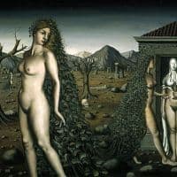 Paul Delvaux Night Visit Hand Painted Reproduction