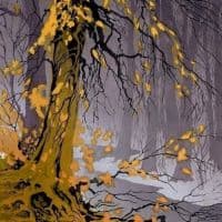 Paul Oscar Droege Contrast Of Fall And Foggy Snow Hand Painted Reproduction
