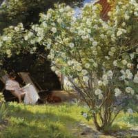 Peder Kroyer Roses Hand Painted Reproduction